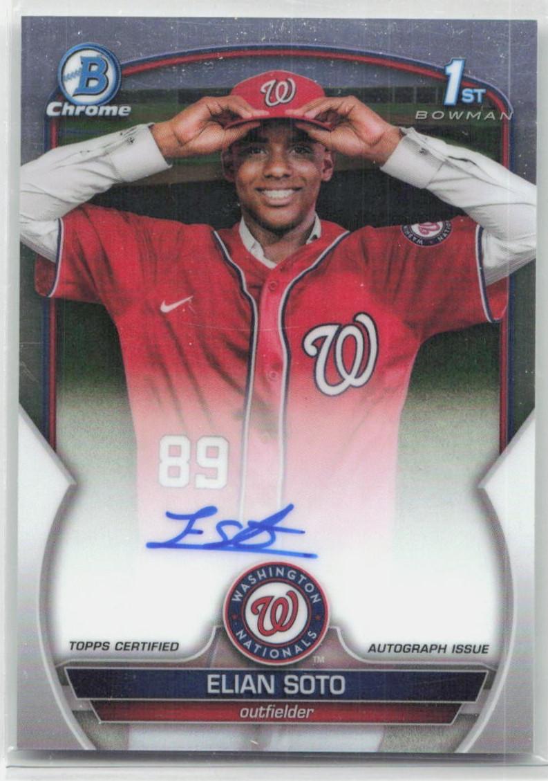 2023 BOWMAN CHROME 1ST BOWMAN AUTOGRAPH ELIAN SOTO AUTO ROOKIE RC