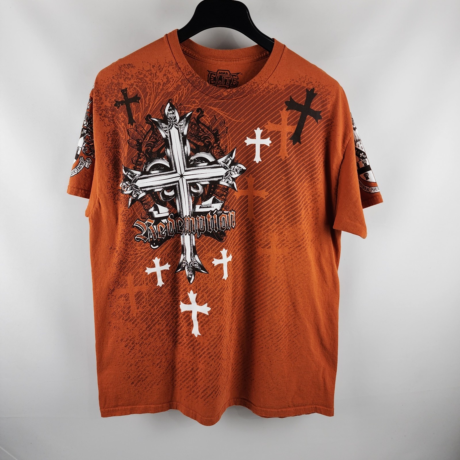 MMA Elite Shirt Mens Orange Multi Elite Graphic Tee