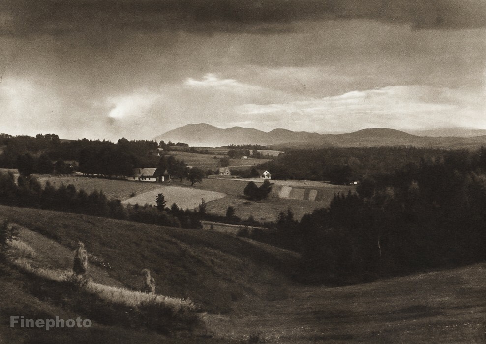 1946/56 Josef Sudek Beskid Mountains Valley Landscape Vintage Photo Gravure Art