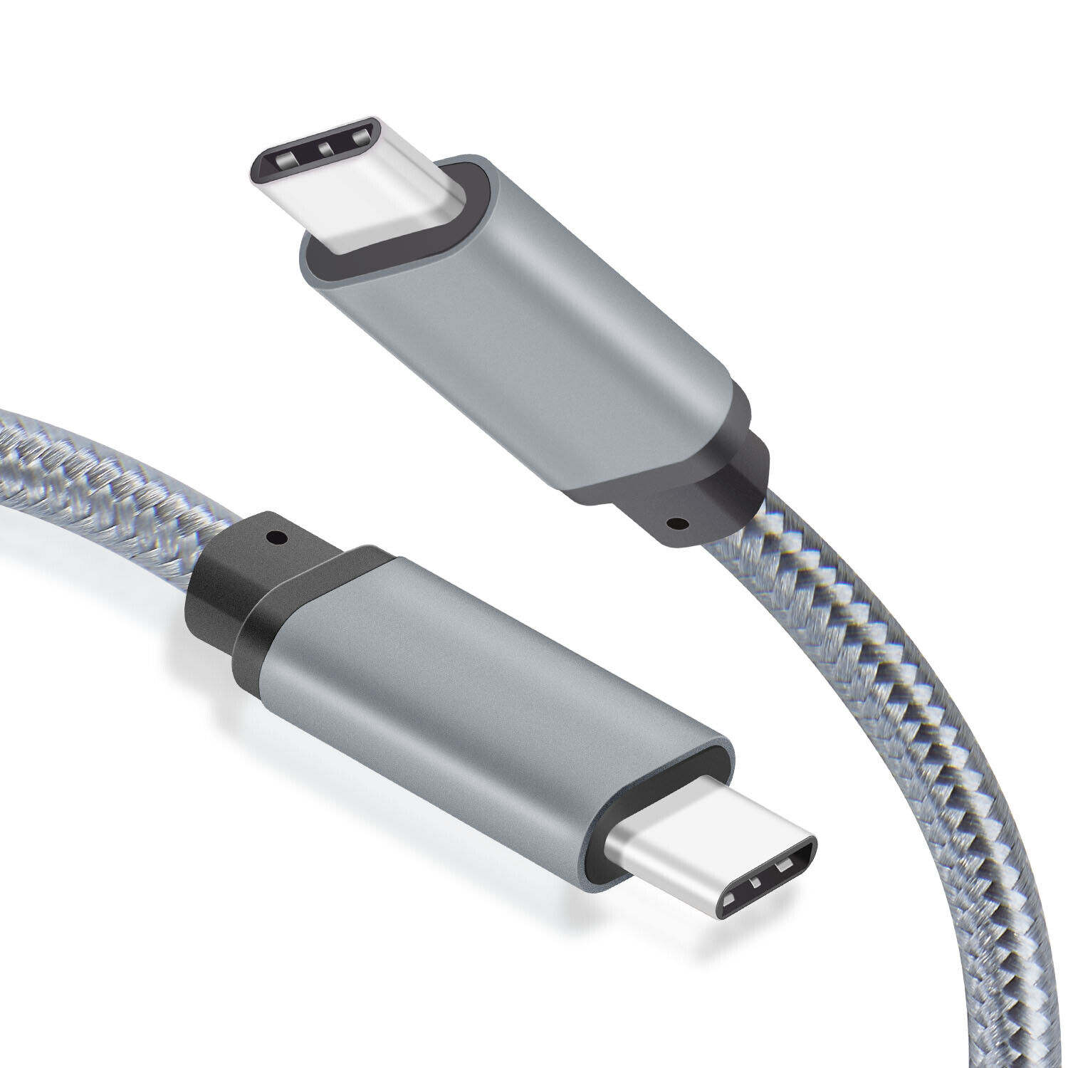 USB C to USB C Cable 3.1 Gen1 Type C Nylon Braided &Fast Charging (10 feet/Grey)