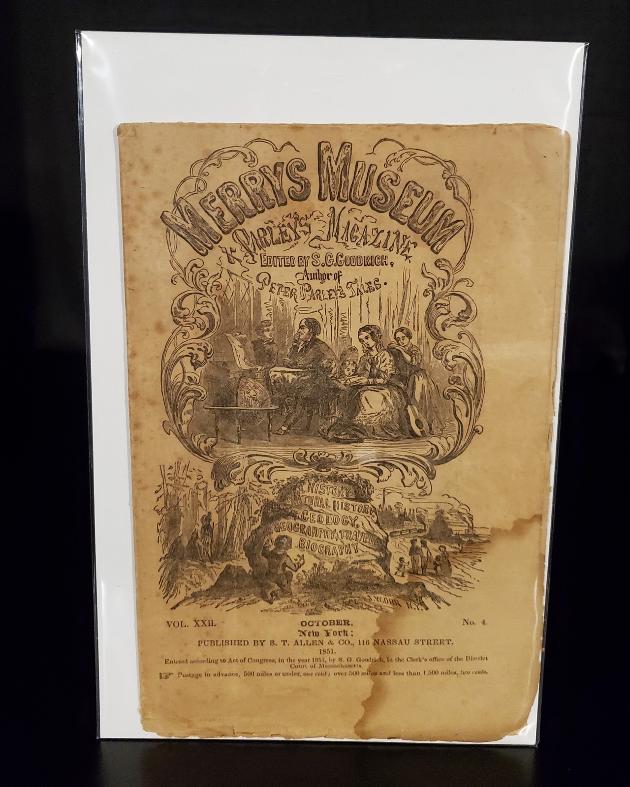 1851 NOVEMBER MERRY'S MUSEUM AND PARLEY'S MAGAZINE - S. G. GOODRICH - 1851 NOVEMBER MERRY'S MUSEUM AND PARLEY'S MAGAZINE - S. G. GOODRICH -