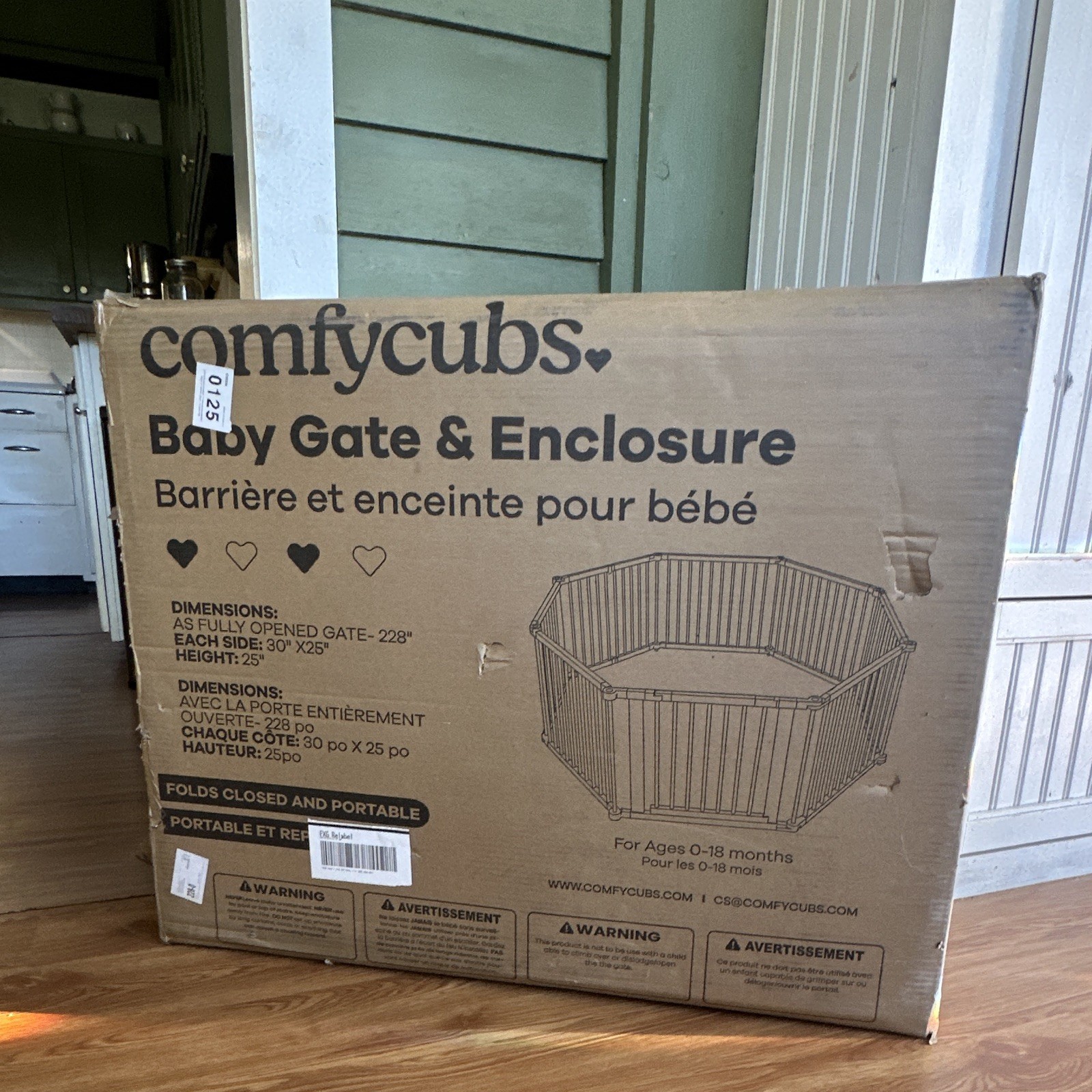ComfyCubs Baby Gate & Playpen Enclosure 228” Extra Wide Foldable 30” Panels
