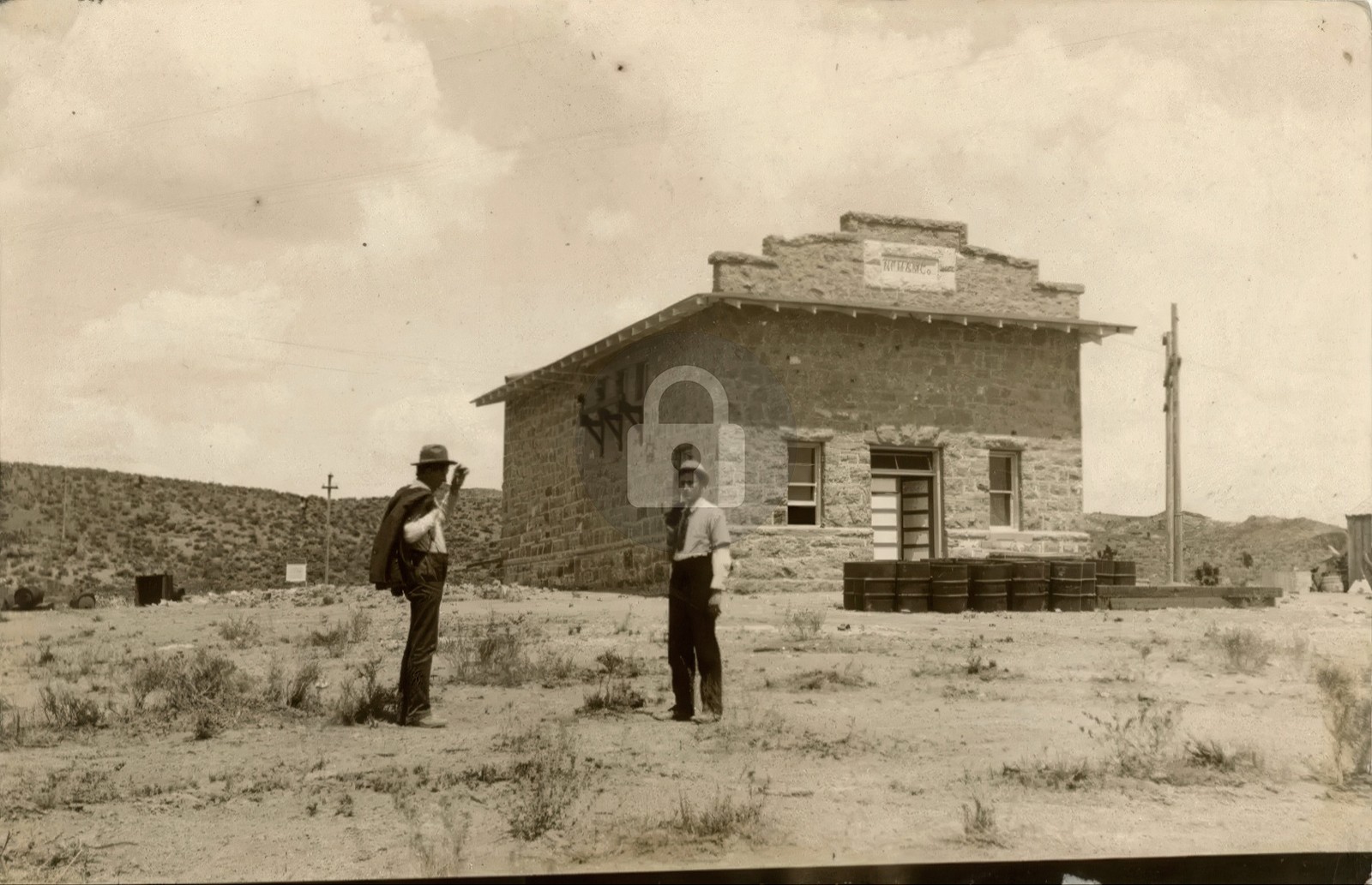Goldfield Nevada Power Mining & Milling Co. electric substation c1908 RPPC COPY
