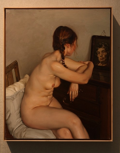 Hand Painted Oil Painting art Chinese Female woman Nude On Canvas 24\ Hand Painted Oil Painting art Chinese Female woman Nude On Canvas 24\