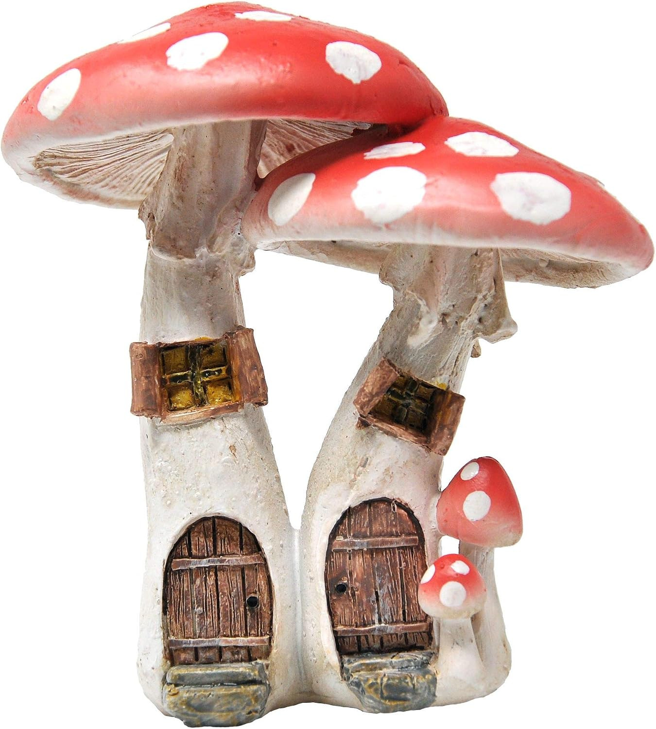 Miniature Fairy Garden & Terrarium Cute Mushroom Houses with Pick Decor, Red, Sm Miniature Fairy Garden & Terrarium Cute Mushroom Houses with Pick Decor, Red, Sm