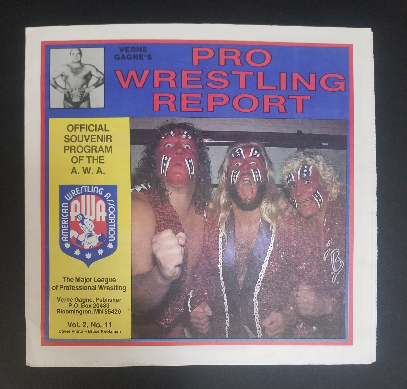 AWA PRO WRESTLING REPORT 1985 Vol 2 #11 SUPERCLASH 85 ROAD WARRIORS FREEBIRDS AWA PRO WRESTLING REPORT 1985 Vol 2 #11 SUPERCLASH 85 ROAD WARRIORS FREEBIRDS