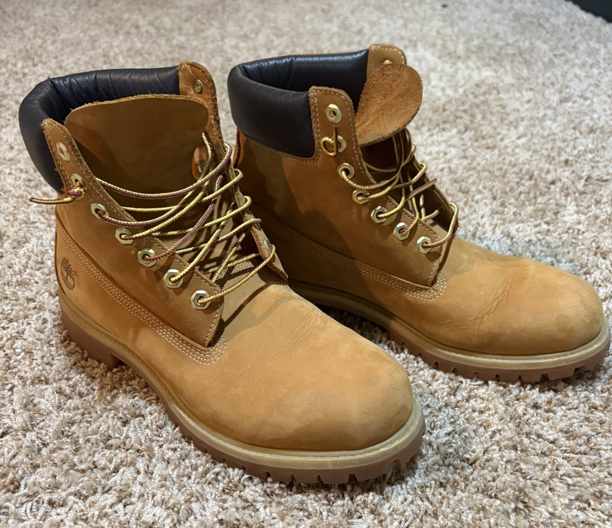 Timberland 10061 Premium 6-Inch Waterproof Wheat Nubuck Boots Men\'s Size 11 Timberland 10061 Premium 6-Inch Waterproof Wheat Nubuck Boots Men\'s Size 11