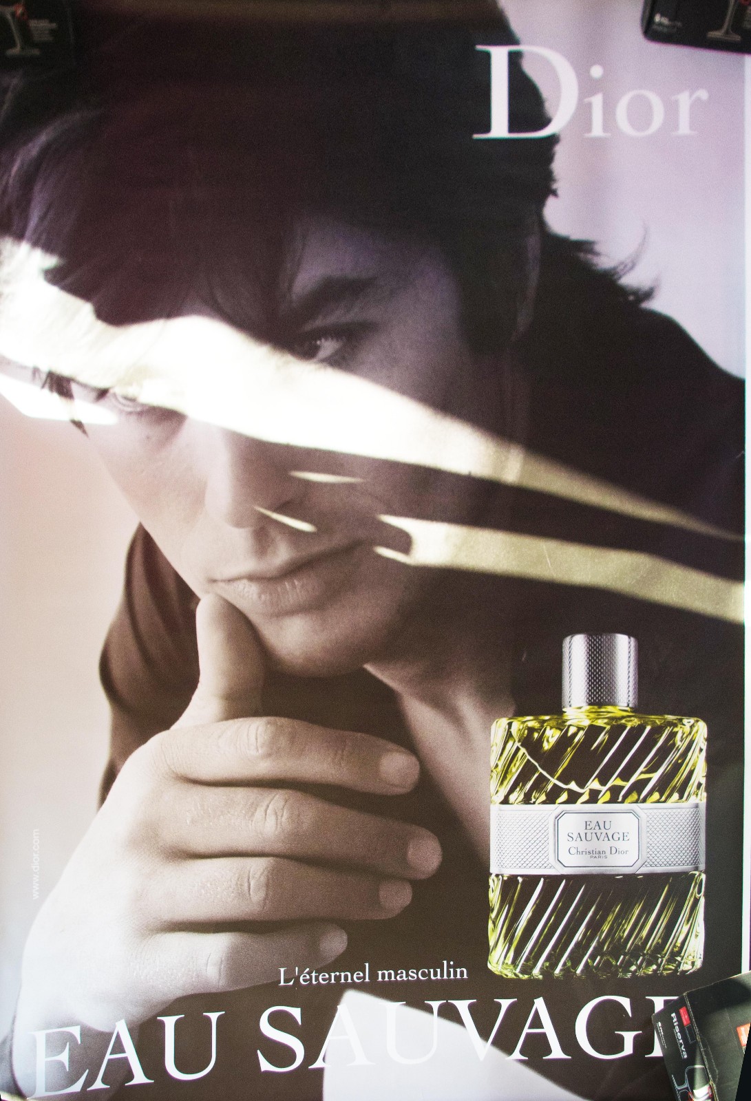 DIOR ALAIN DELON B French Shelter Rolled Vintage Fashion Poster Original DIOR ALAIN DELON B French Shelter Rolled Vintage Fashion Poster Original