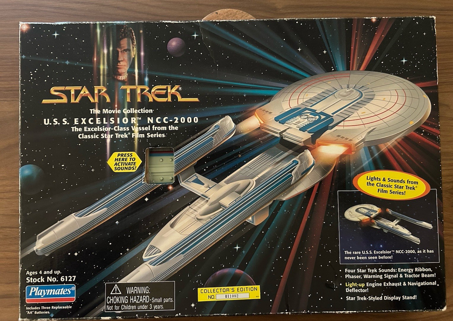 USS EXCELSIOR NCC - 2000 STAR TREK SHIP PLAYMATES NEW VINTAGE SEALED 1995