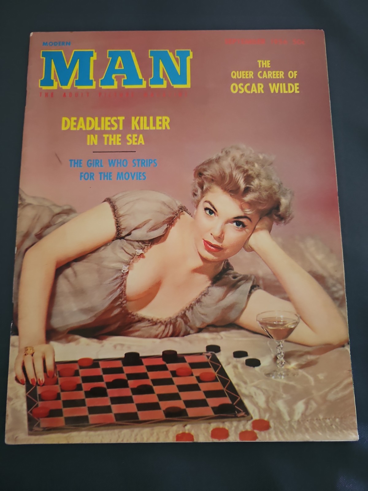 1956 September Modern Man Magazine Barbara Nicols Oscar Wilde (MH78)