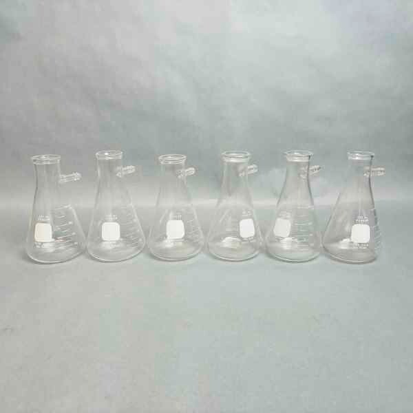Corning 250 ml Filtering Flask Heavy Wall with Sidearm Set of 6 Corning 250 ml Filtering Flask Heavy Wall with Sidearm Set of 6