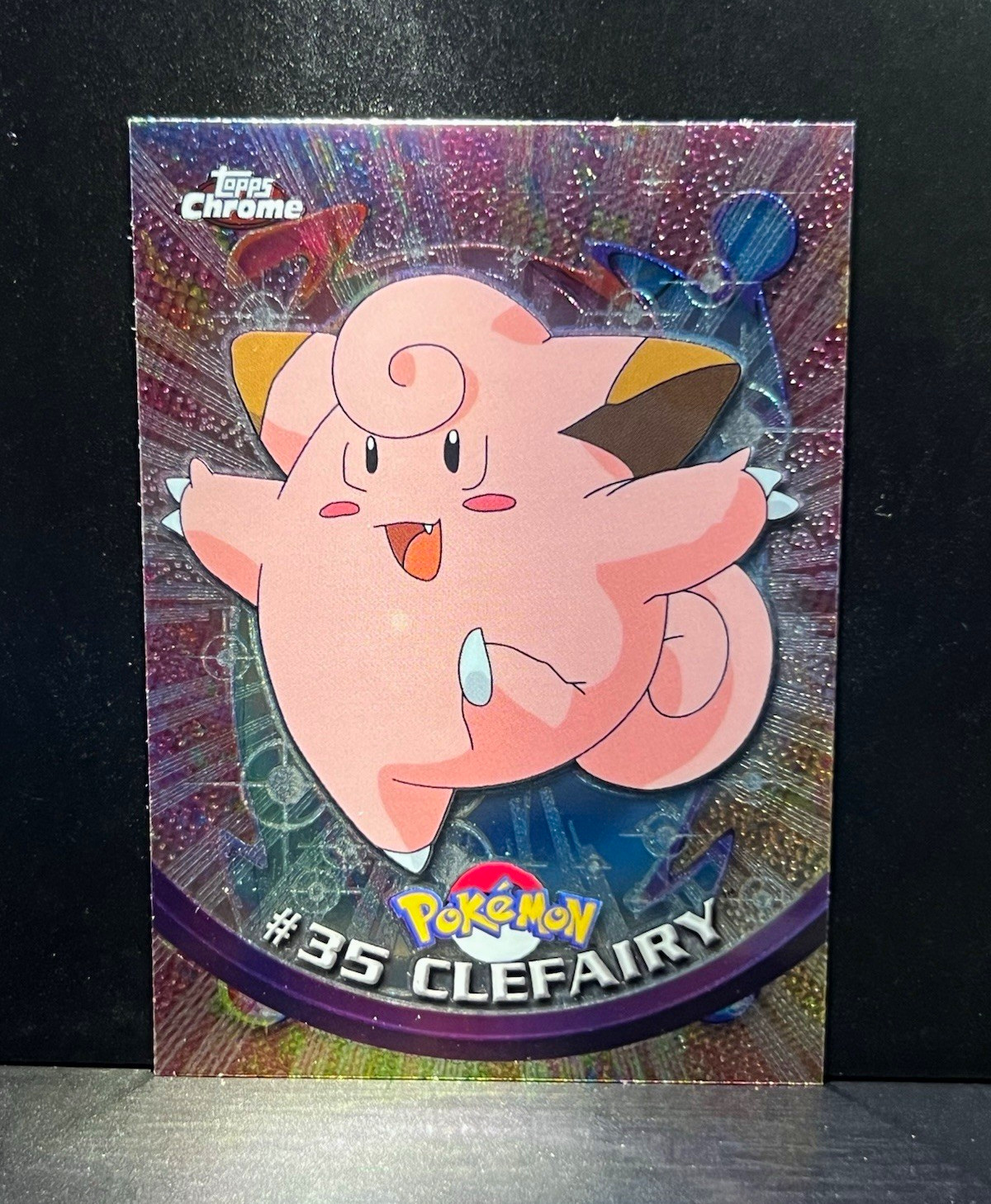 2000 Topps Chrome Holo Pokémon TV Animation Edition #35 Clefairy Card 2000 Topps Chrome Holo Pokémon TV Animation Edition #35 Clefairy Card
