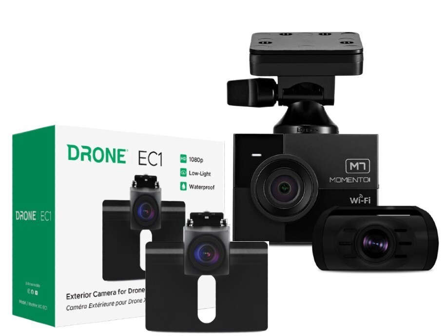 Momento M7 MD-7205 Dash Camera bundled with XC-EC1 External Camera XCLTE XCEC1