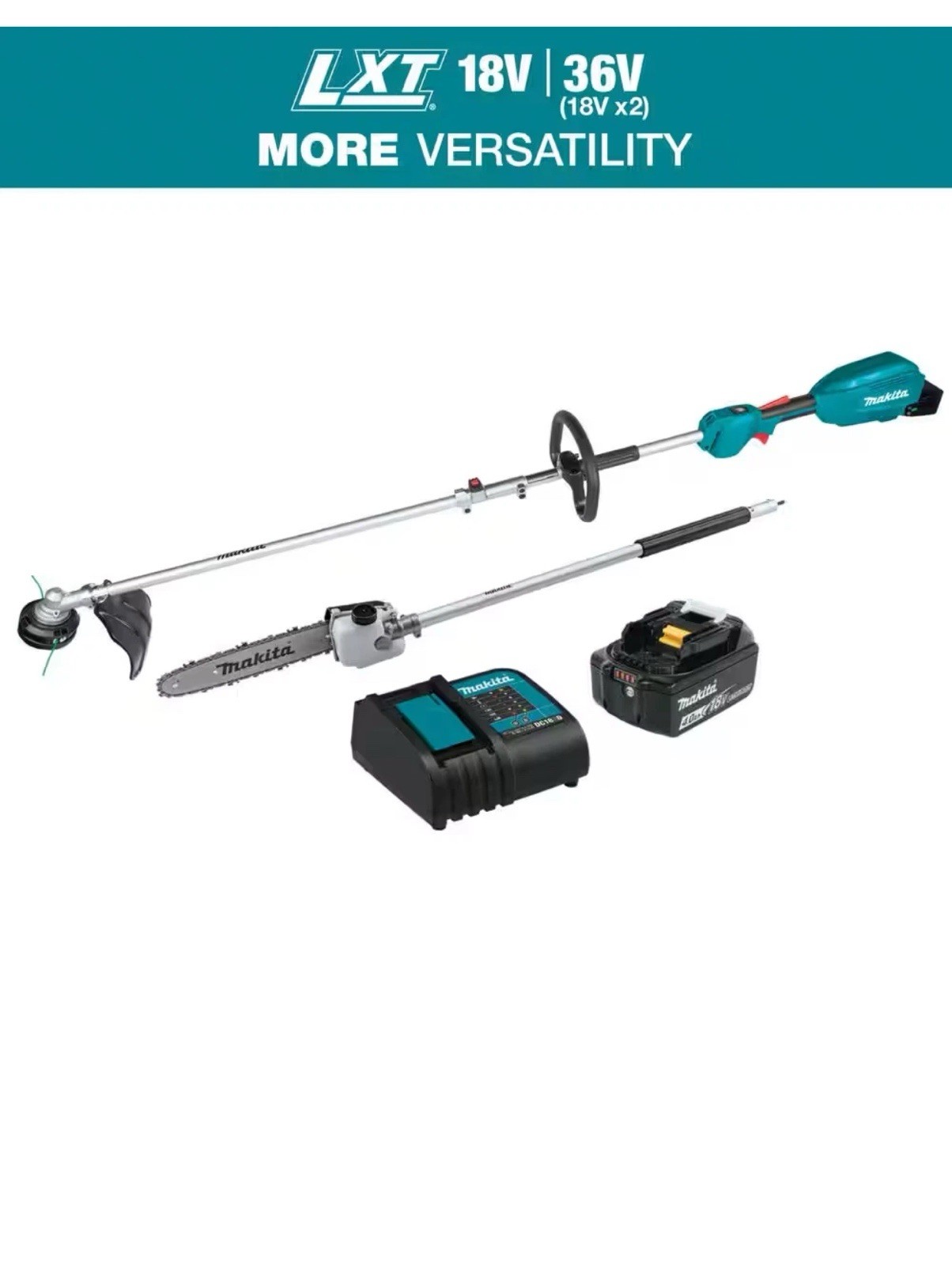 Makita XUX02SM1X4 18V LXT Li-Ion Cordless Couple Shaft Power Head Kit (4 Ah) New Makita XUX02SM1X4 18V LXT Li-Ion Cordless Couple Shaft Power Head Kit (4 Ah) New