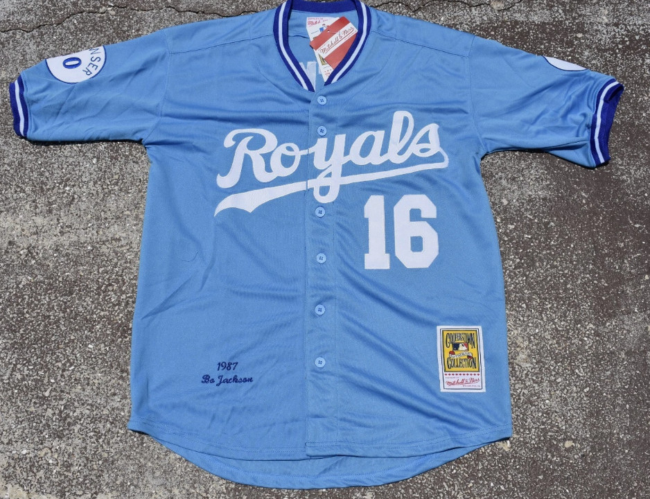 Bo Jackson #16 Kansas City Royals Blue Baseball Jersey MLB Men's S-3XL