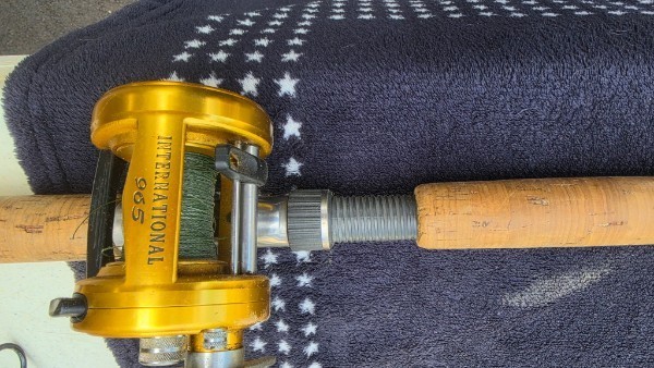 Penn 965 International Reel Used but nice. line included 40LB Braid