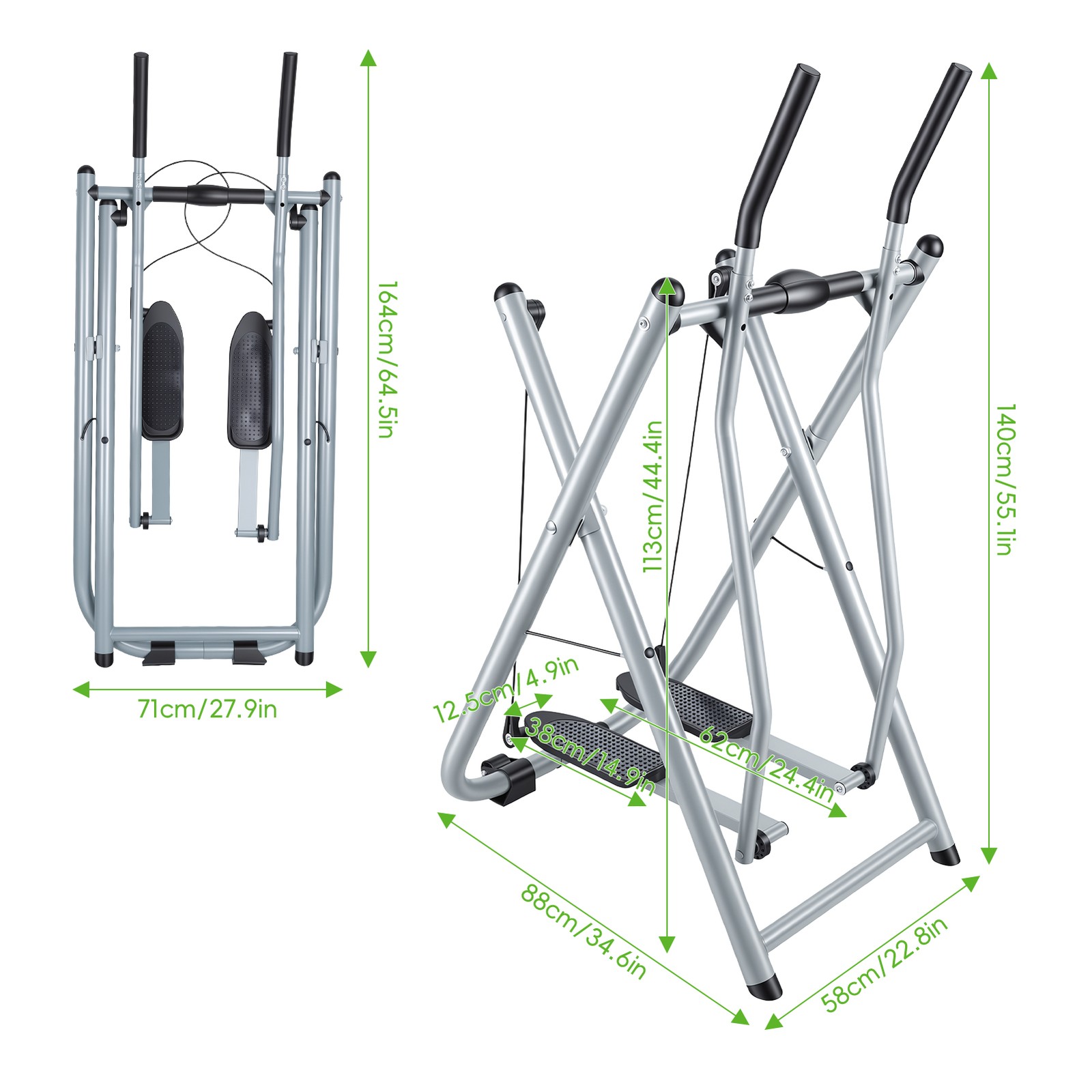 Air Walker Exercise Machine Elliptical Exercise Machine for Home 330LBS Capacity Air Walker Exercise Machine Elliptical Exercise Machine for Home 330LBS Capacity