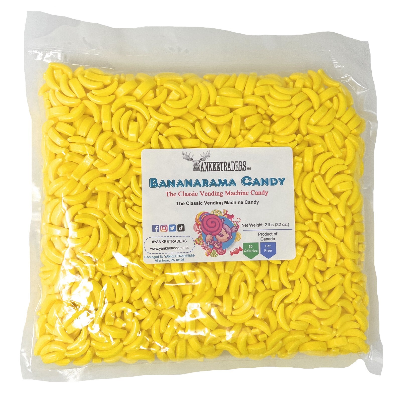 Bananarama, Banana Candy 2 lbs., Bulk Vending ~ YANKEETRADERS® ~ Bananarama, Banana Candy 2 lbs., Bulk Vending ~ YANKEETRADERS® ~