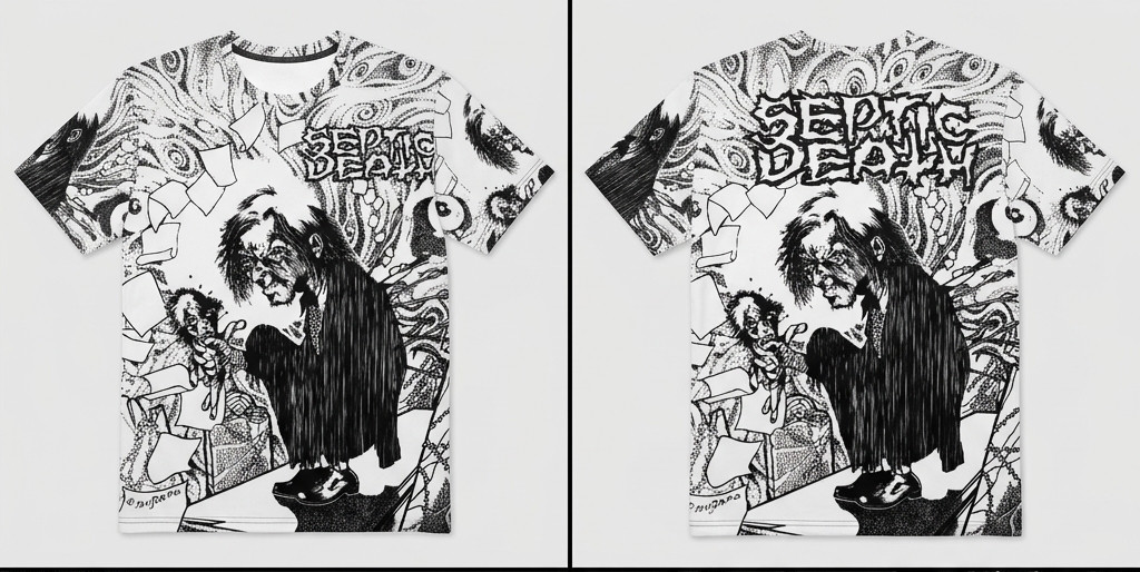 Septic Death Band Album Unisex 3D AOP Tee SU693 Septic Death Band Album Unisex 3D AOP Tee SU693