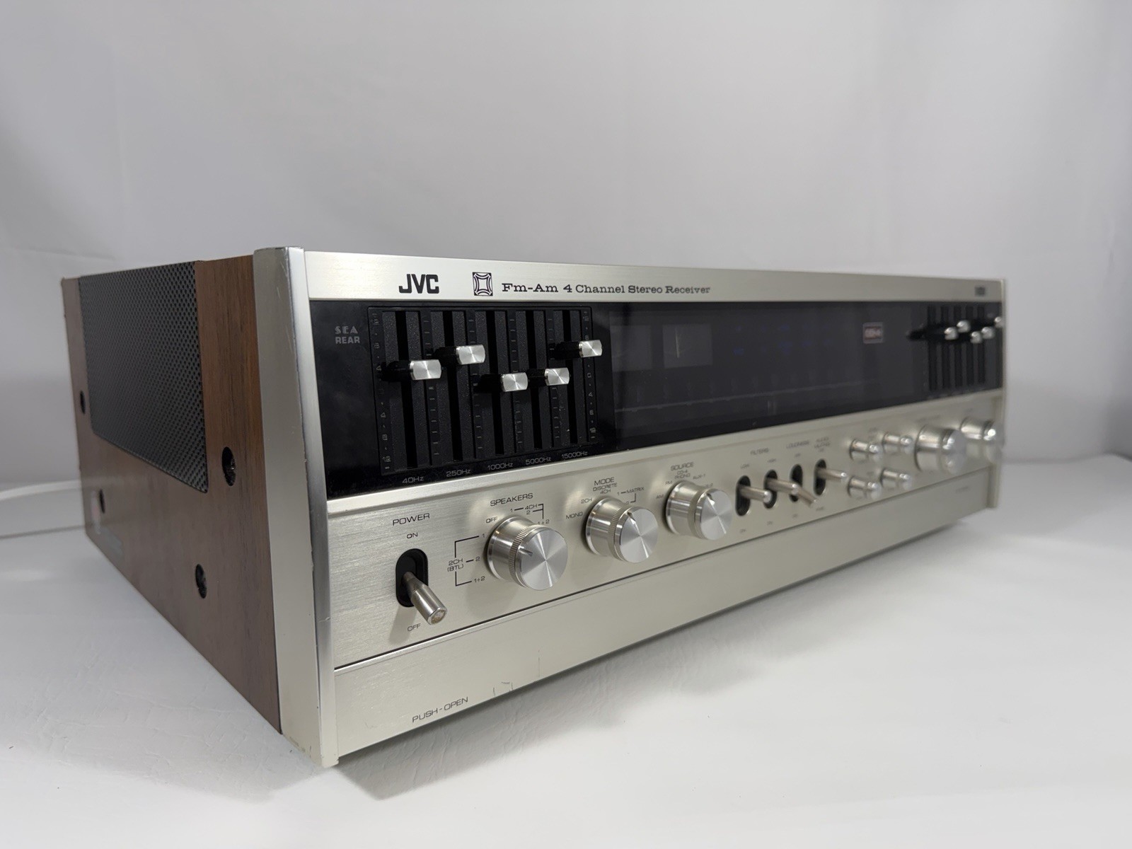 JVC 4VR-5456X Vintage 4 Channel Stereo Receiver CD-4 Silver Face, Works, Clean