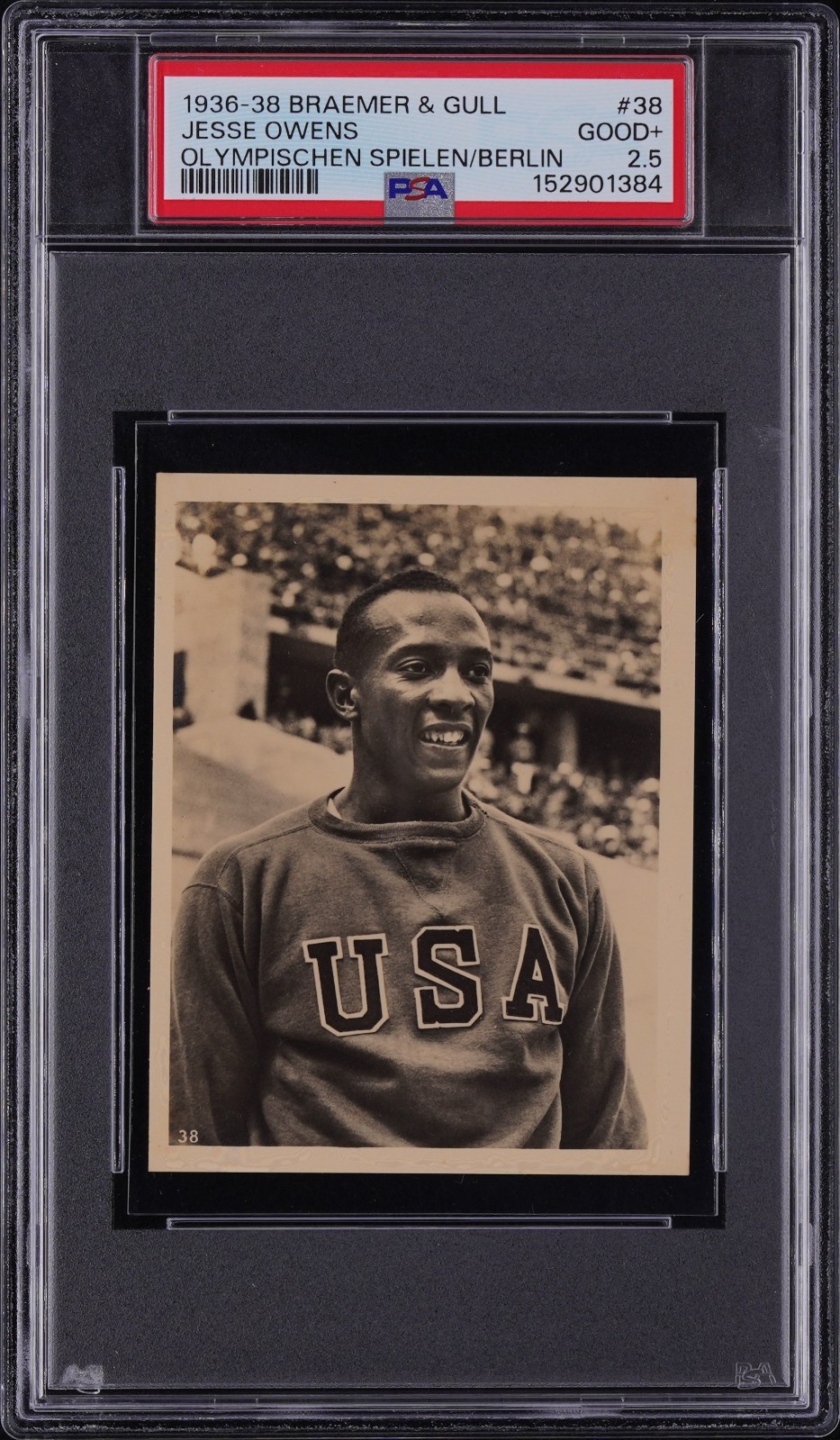 JESSE OWENS 1936-38 Braemer & Gull Olympischen Spielen/Berlin #38 Rookie PSA 2.5 JESSE OWENS 1936-38 Braemer & Gull Olympischen Spielen/Berlin #38 Rookie PSA 2.5