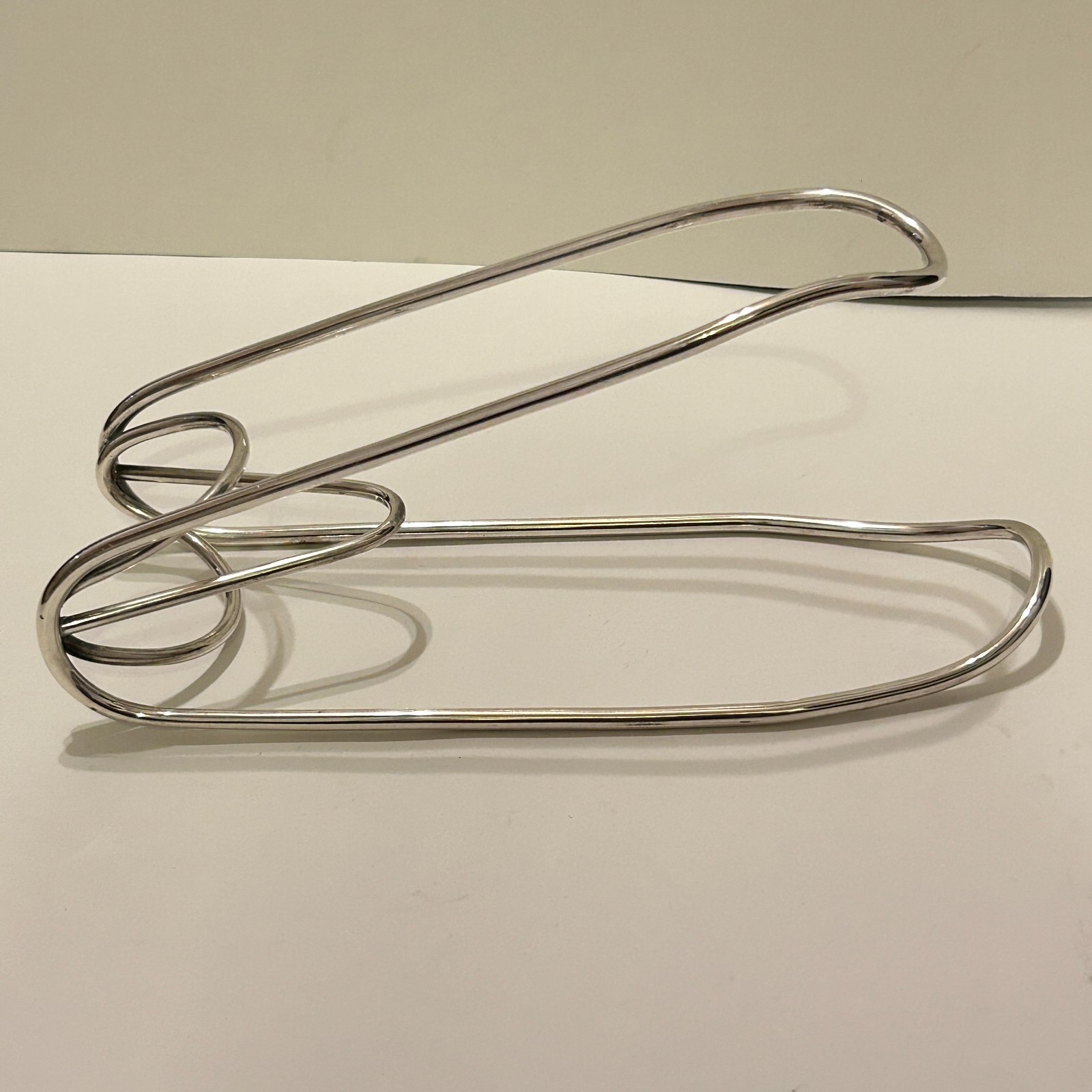 Vintage 1930s French Art Deco Silver Plated Wine Cradle Holder France Vintage 1930s French Art Deco Silver Plated Wine Cradle Holder France