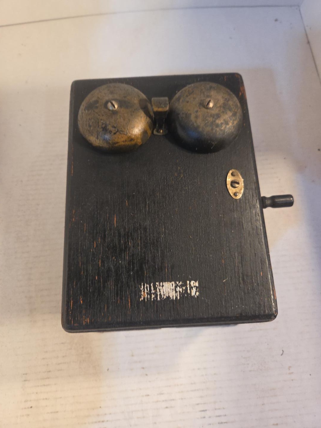 Antique early 1900s magneto crank telephone ringer box twin bell parts Phone Antique early 1900s magneto crank telephone ringer box twin bell parts Phone