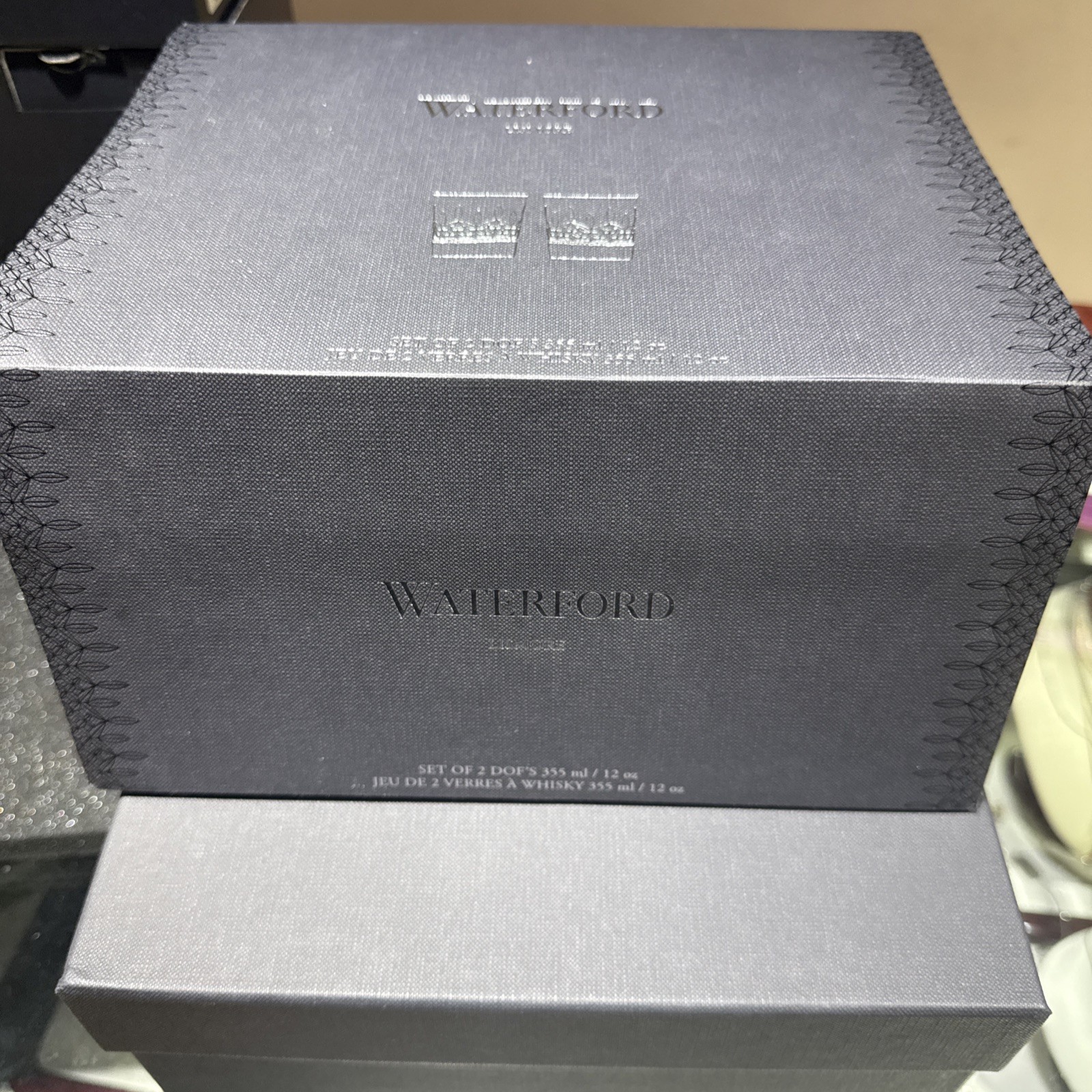 New Waterford LISMORE CRYSTAL 12 OZ OLD FASHIONED WHISKEY GLASSES SET OF 2 New Waterford LISMORE CRYSTAL 12 OZ OLD FASHIONED WHISKEY GLASSES SET OF 2