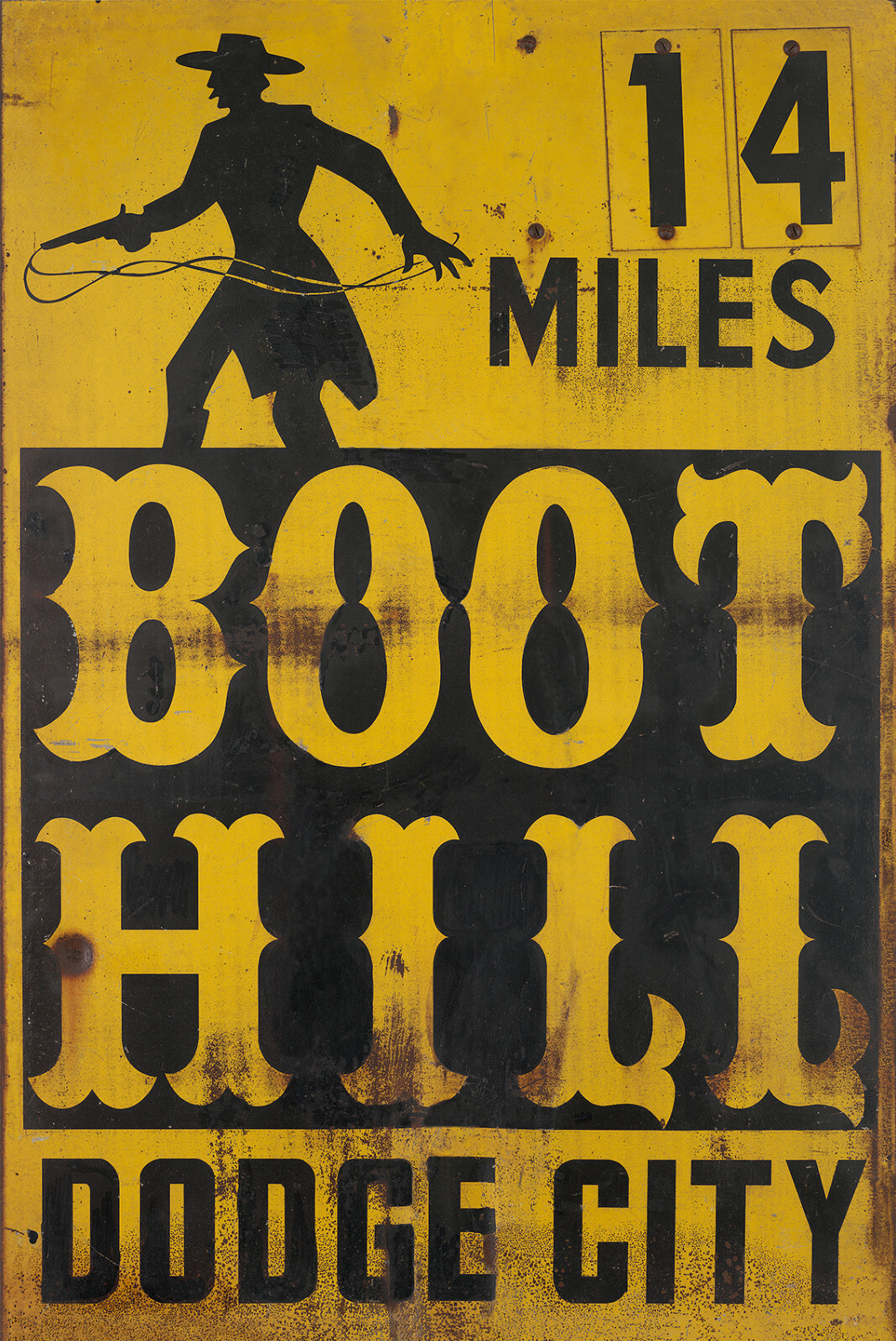 BOOT HILL - DODGE CITY ADVERTISING SIGN