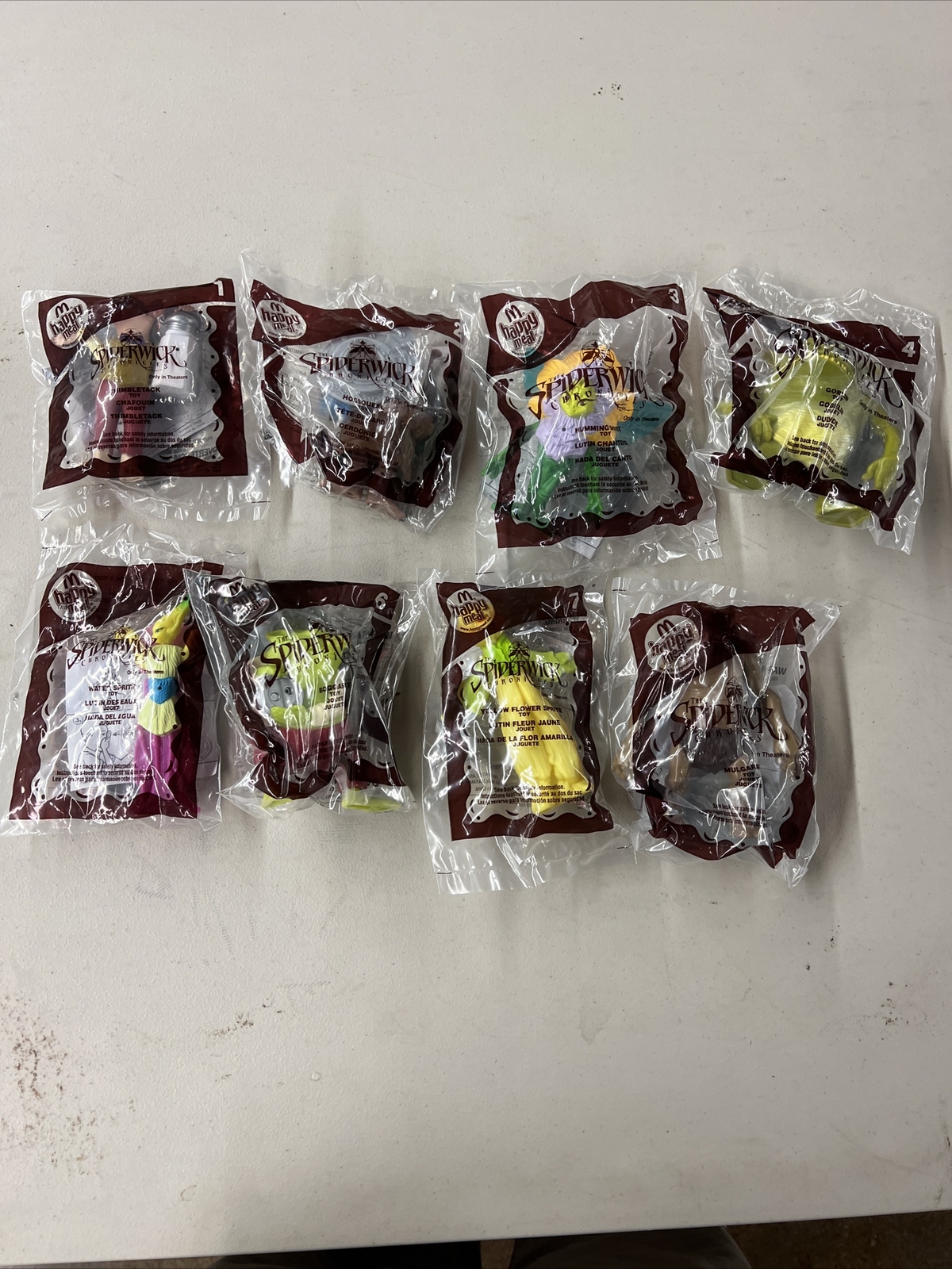 Mcdonalds Happy Meal Toys 2008 The Spiderwick Chonicles Complete Set 1-8 NIP Mcdonalds Happy Meal Toys 2008 The Spiderwick Chonicles Complete Set 1-8 NIP