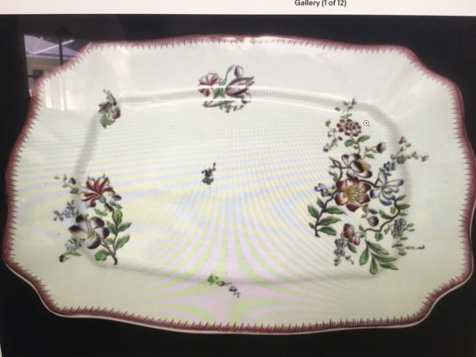 Antique French Faience Huge Serving Platter \ Antique French Faience Huge Serving Platter \