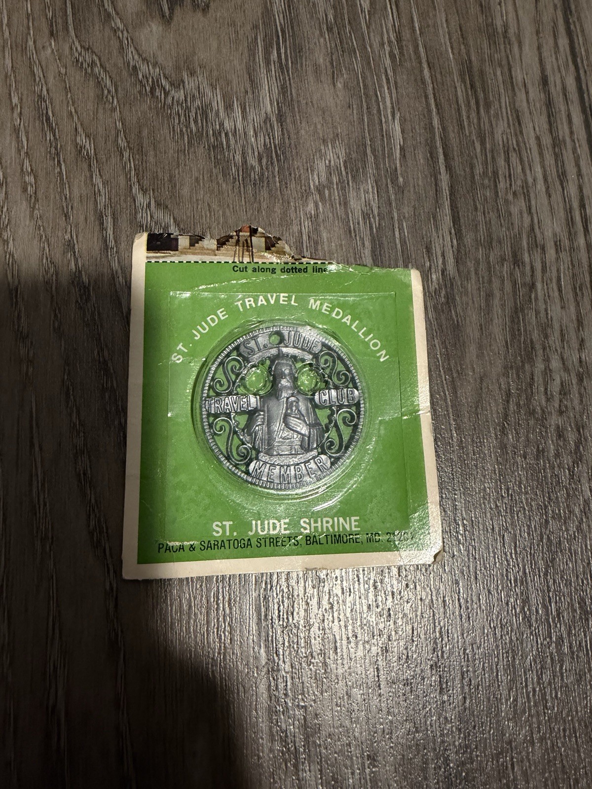 Vintage St. Jude Travel Club Plastic Medallion Protect 1980s New Sealed Vintage St. Jude Travel Club Plastic Medallion Protect 1980s New Sealed