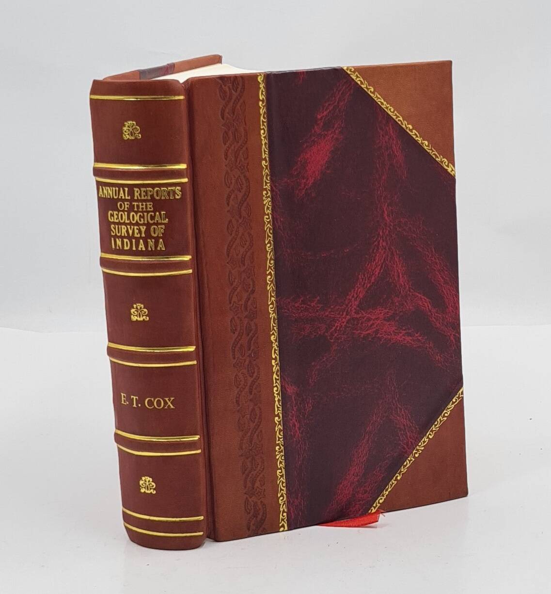 Annual reports of the Geological Survey of Indiana, made during  [Leather Bound]