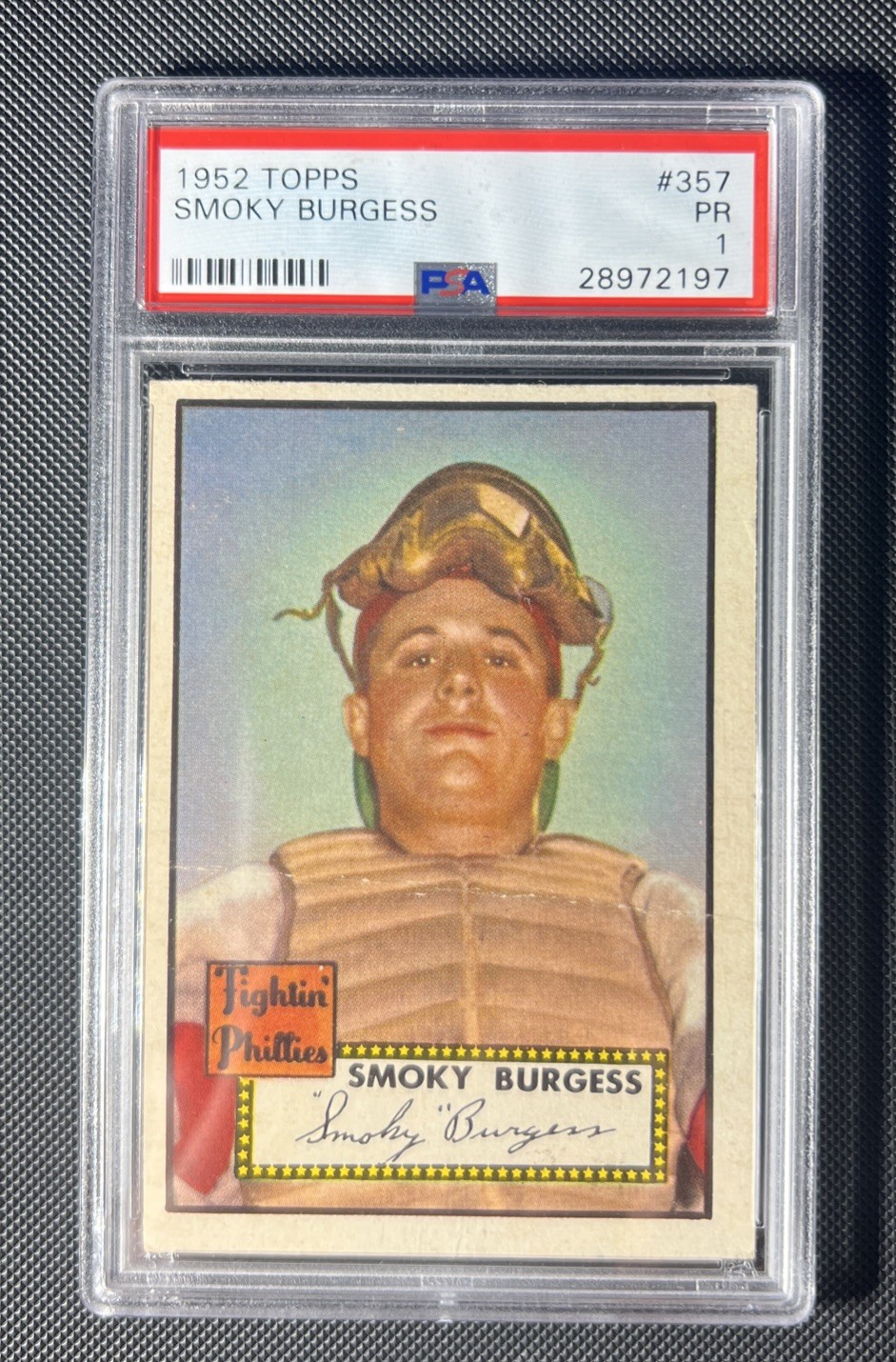 1952 Topps #357 Smoky Burgess Philadelphia Phillies High Number 1952 Topps #357 Smoky Burgess Philadelphia Phillies High Number
