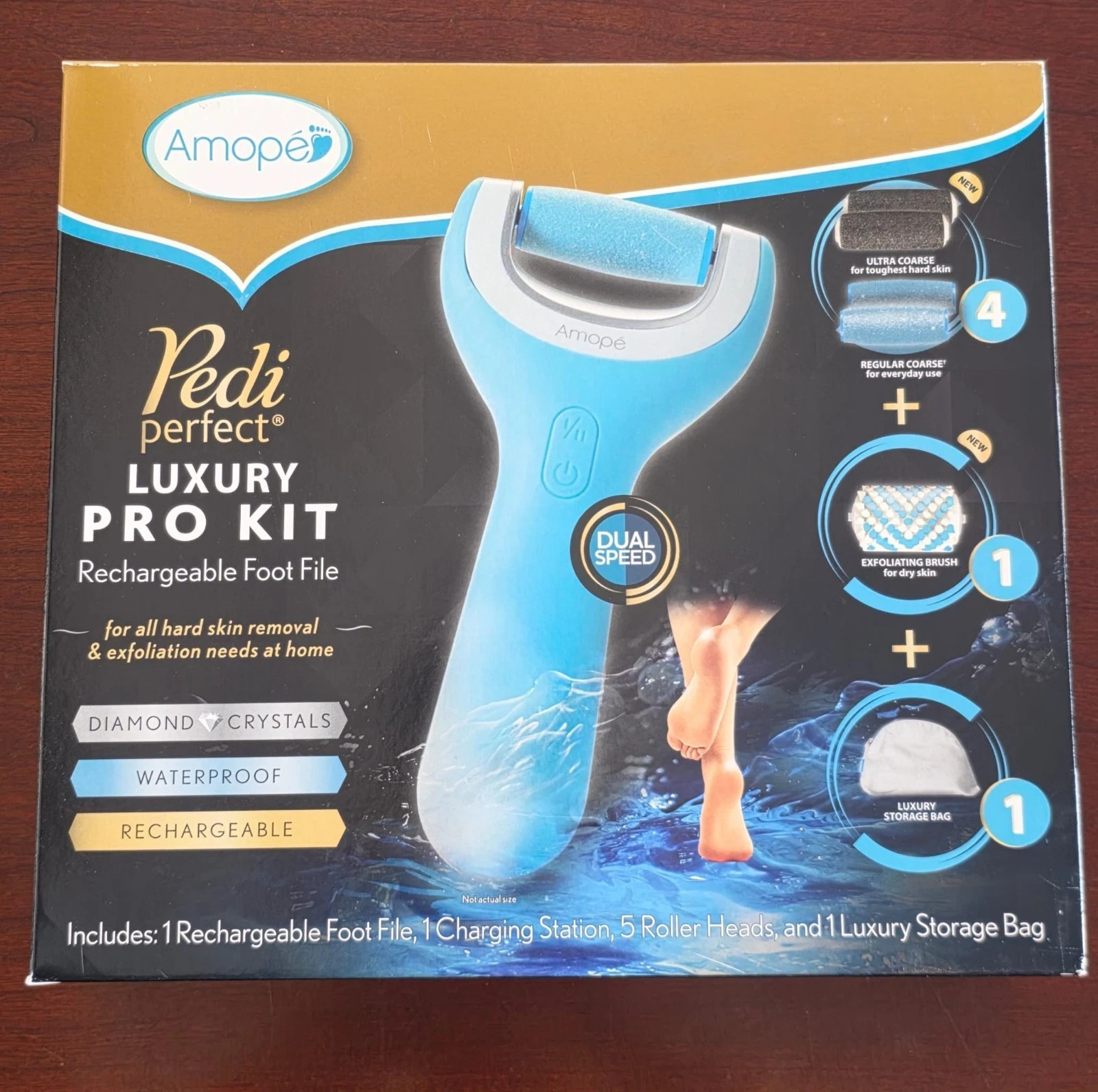 New Factory Sealed Amope Pedi Perfect Luxury Pro Kit Rechargeable Foot File New Factory Sealed Amope Pedi Perfect Luxury Pro Kit Rechargeable Foot File