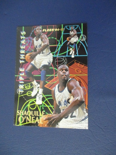 1993-94 Fleer Shaquille O\'Neal Triple Threats #7 Orlando Magic Shaq 1993-94 Fleer Shaquille O\'Neal Triple Threats #7 Orlando Magic Shaq