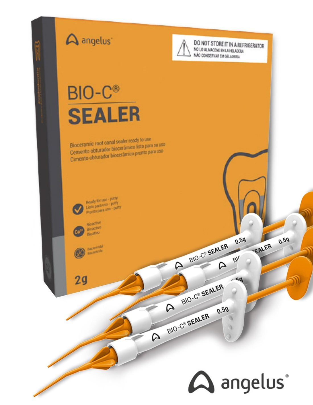ANGELUS BIO C SEALER READY TO USE BIOCERAMIC ROOT CANAL SEALER 4 SYR 0.5g KIT