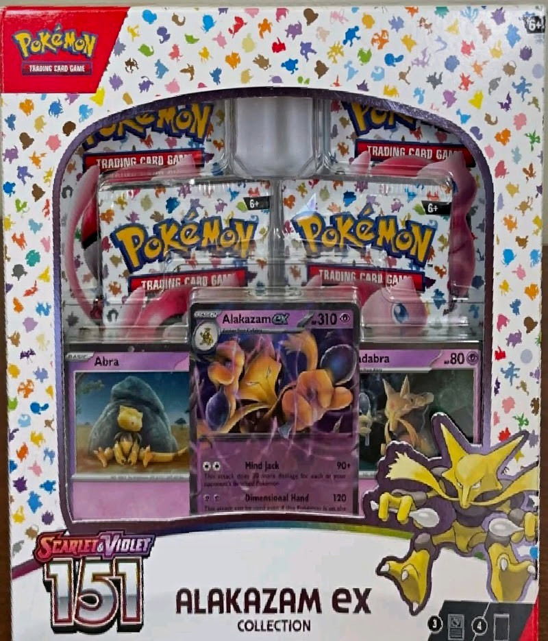 Pokémon TCG Scarlet & Violet 151 Alakazam Ex Set w/ 3 promo cards and 4 Boosters Pokémon TCG Scarlet & Violet 151 Alakazam Ex Set w/ 3 promo cards and 4 Boosters