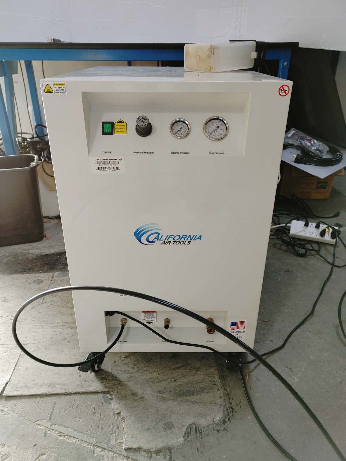 CALIFORNIA AIR TOOL CAT 10020SPCAD ULTRA QUIET OIL-FREE 10GAL 2HP AIR COMPRESSOR