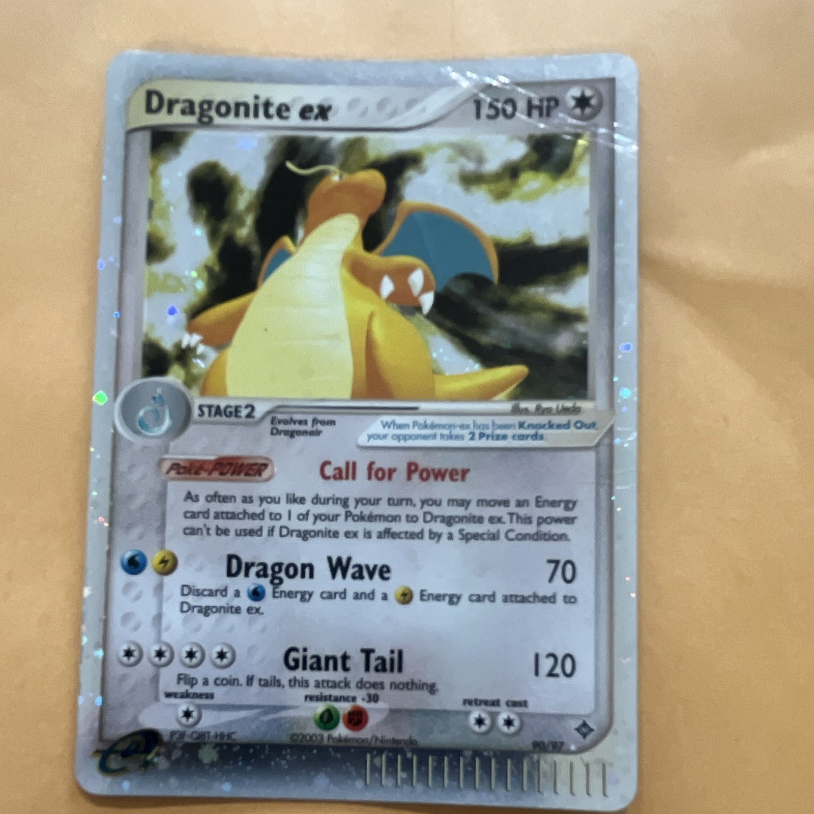 Pokemon TCG Dragonite ex EX Dragon 90/97 Ultra Rare Holo ENG 150 HP (2003) Pokemon TCG Dragonite ex EX Dragon 90/97 Ultra Rare Holo ENG 150 HP (2003)