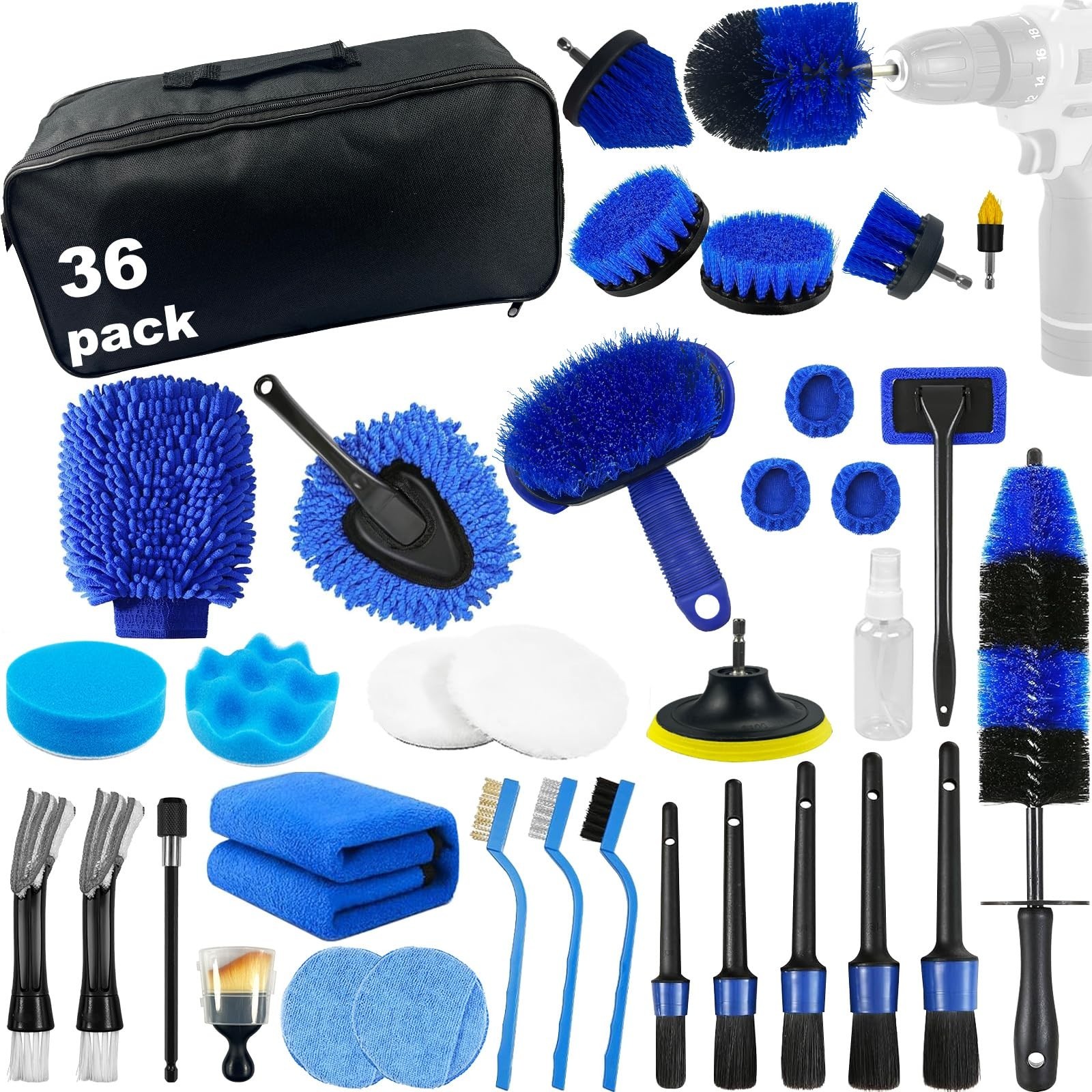 36pcs Car Detailing Brush Set & Cleaning Kit - Complete Auto Care Essentials 36pcs Car Detailing Brush Set & Cleaning Kit - Complete Auto Care Essentials