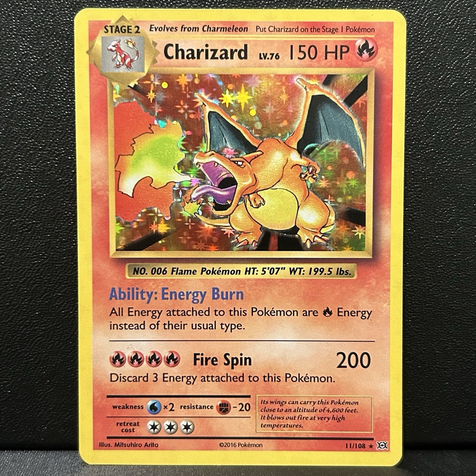 Pokémon TCG Charizard Holo XY Evolutions 11/108 MP Pokémon TCG Charizard Holo XY Evolutions 11/108 MP