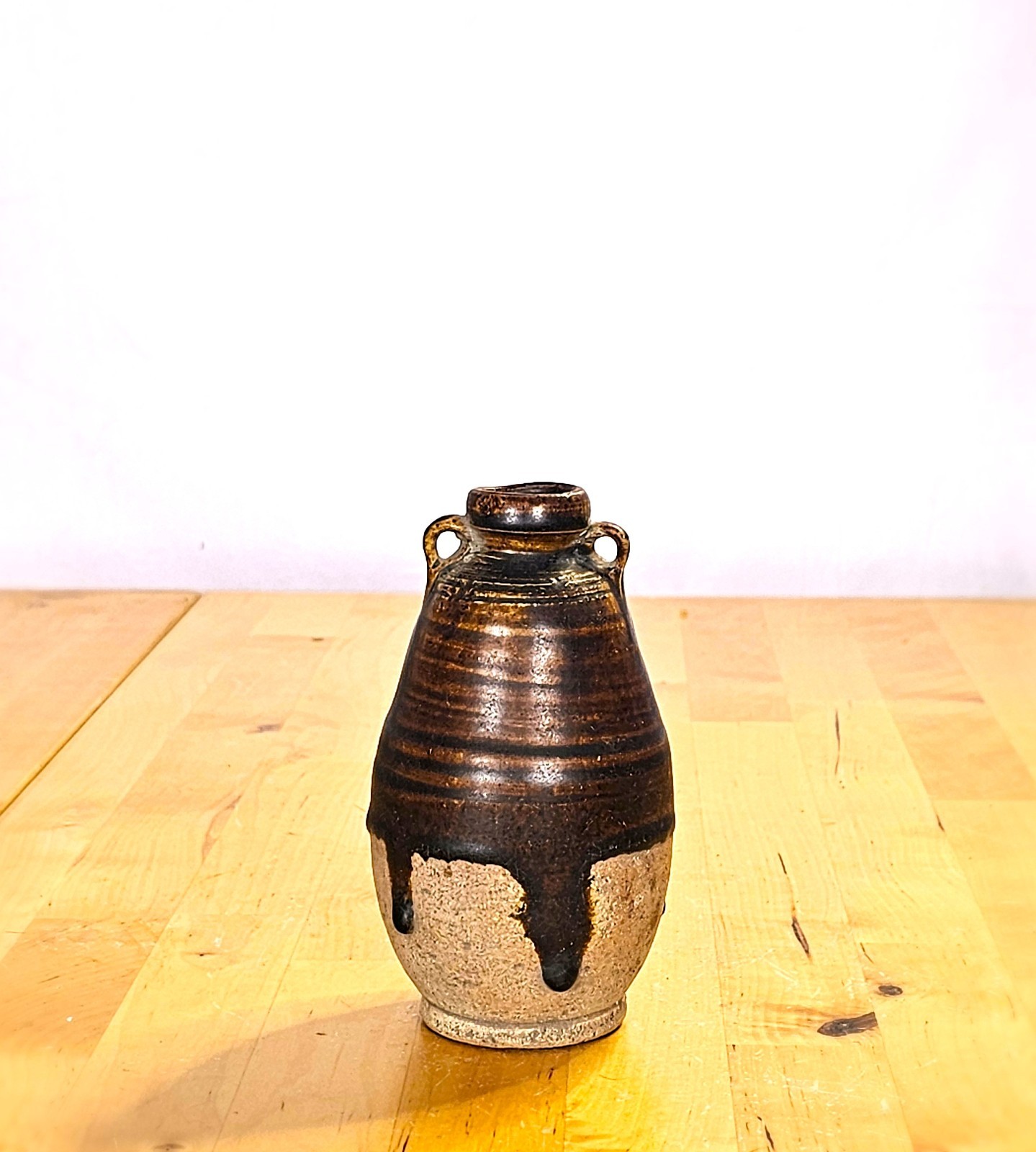 15th c. Thai Sawankhalok Stoneware Jar Antique 5.5\