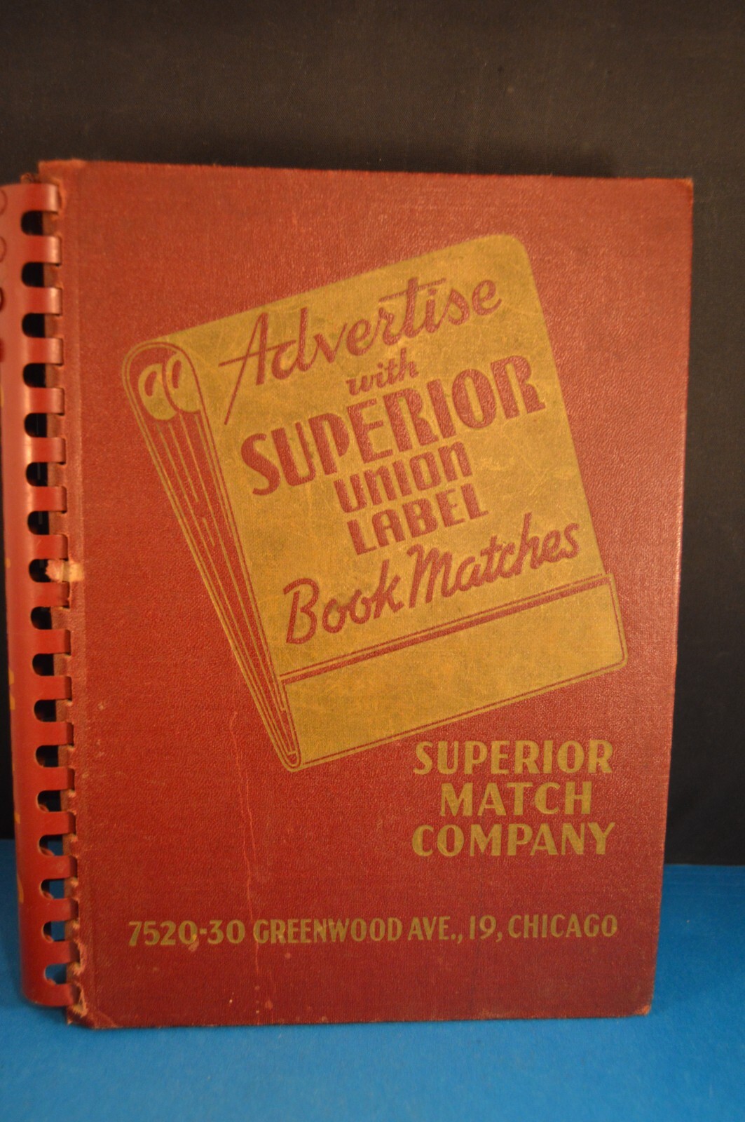 SUPERIOR MATCH COMPANY One-Of-A-Kind SALESMAN'S BOOK Matchcover matchbook cover SUPERIOR MATCH COMPANY One-Of-A-Kind SALESMAN'S BOOK Matchcover matchbook cover