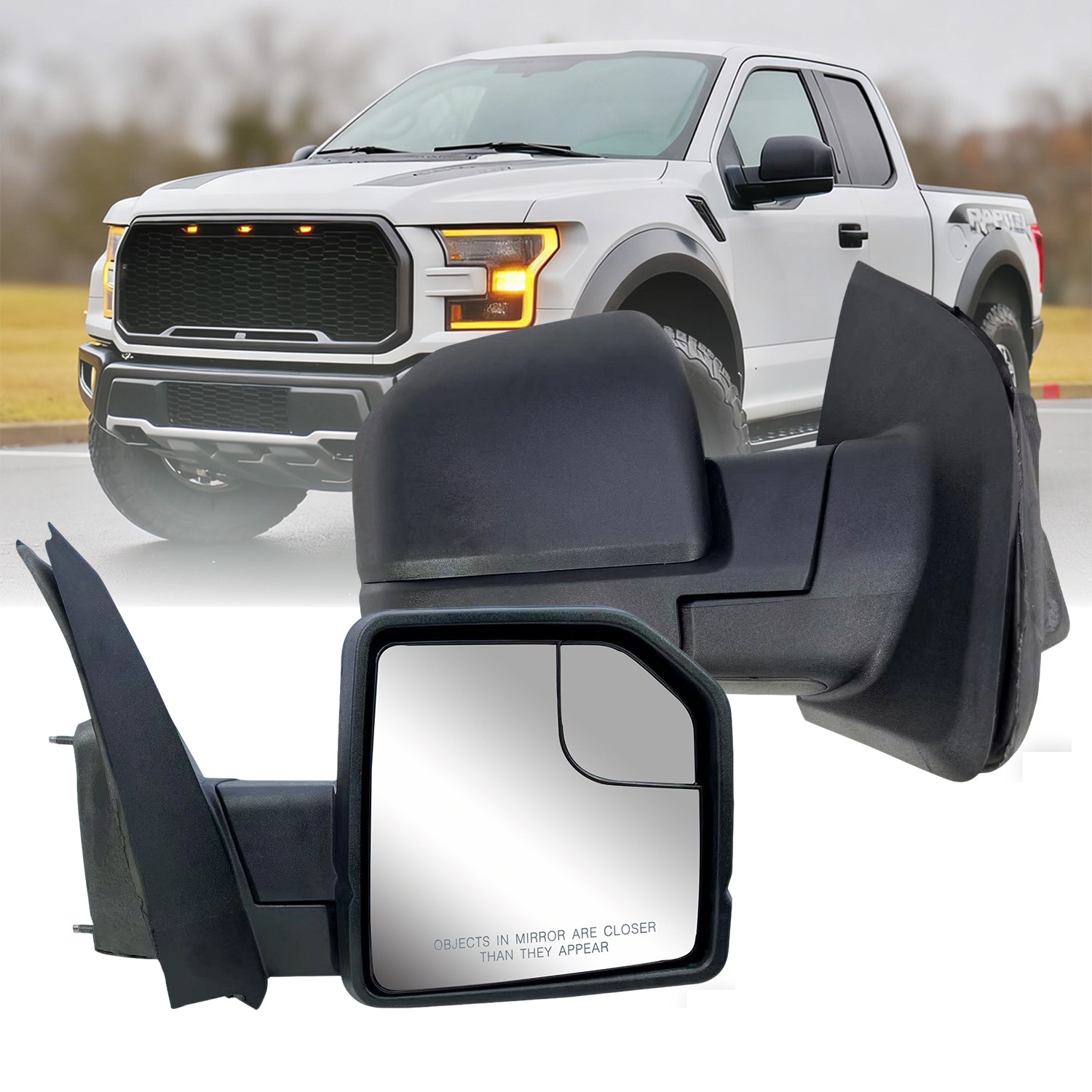 Passenger Right Side Door Mirror Power Without Signal Light For 15-20 Ford F-150