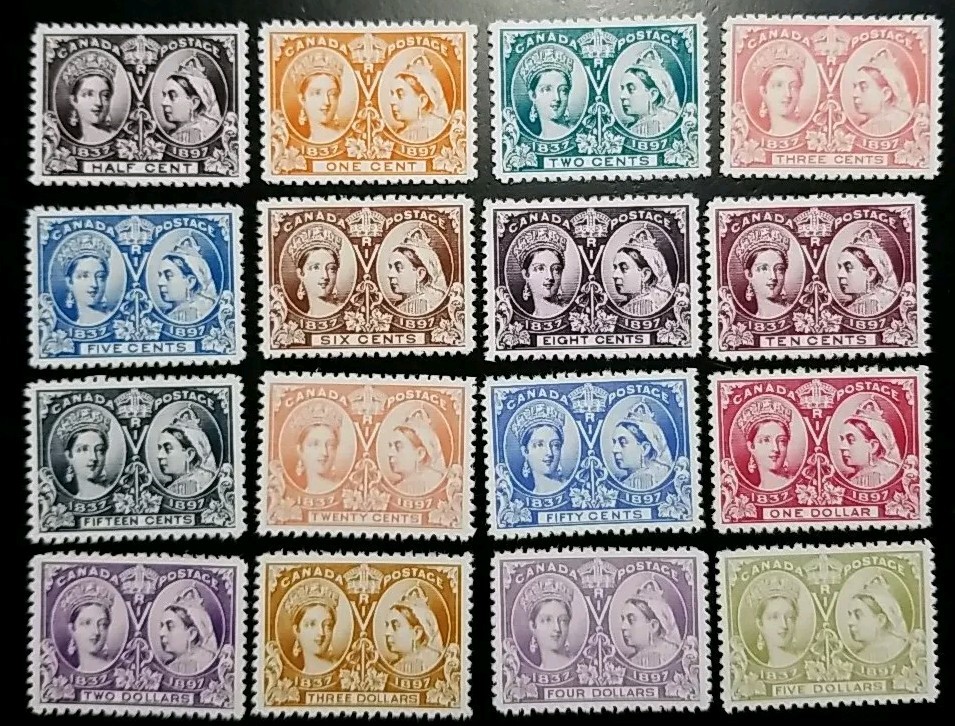 Canada Stamps #50-65 1897 Queen Victoria Diamond Jubilee Replica Set Canada Stamps #50-65 1897 Queen Victoria Diamond Jubilee Replica Set
