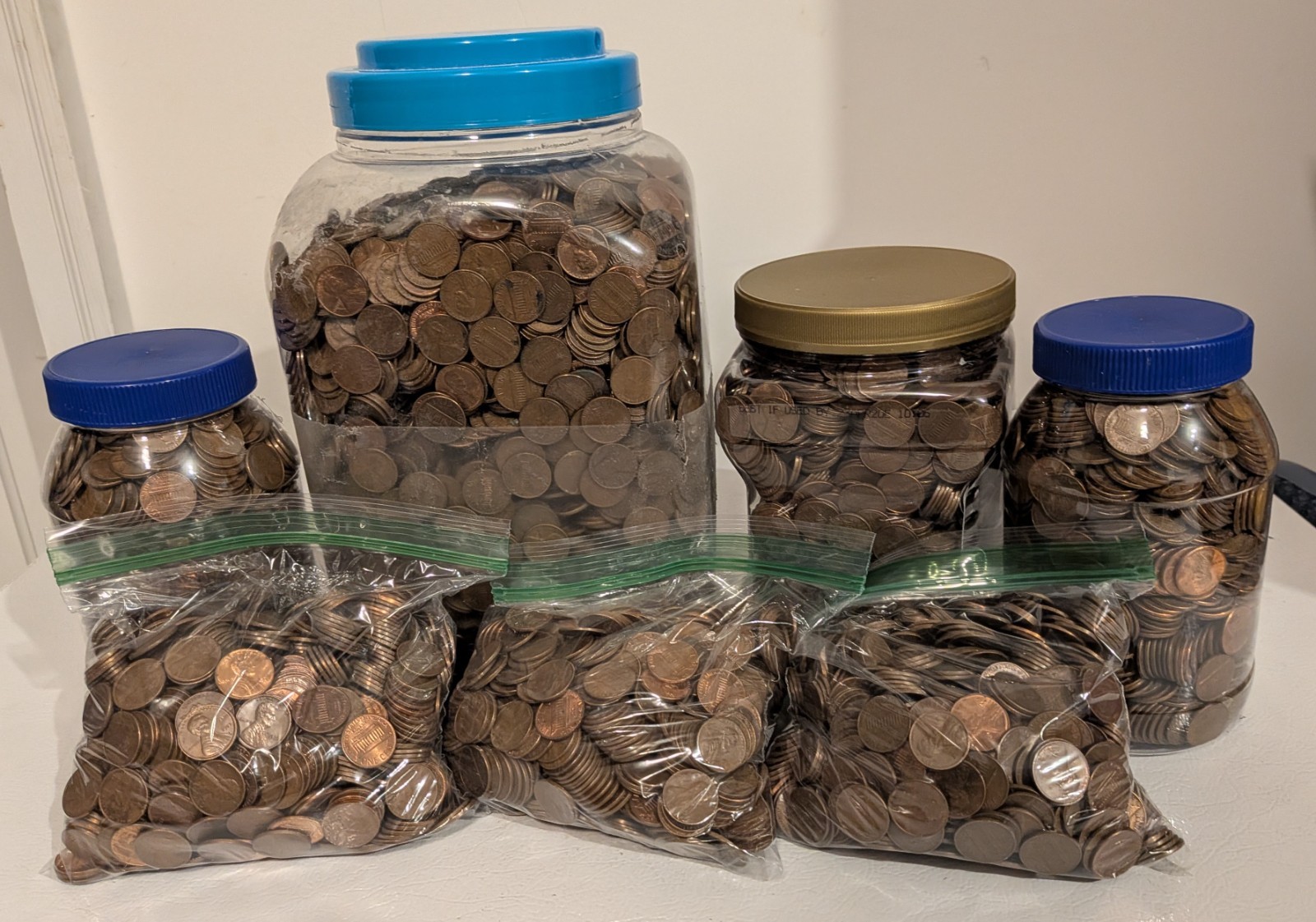 Bulk Lot 5 Lb. Lincoln Cents Pennies 95% copper 1959-1981 Bulk Lot 5 Lb. Lincoln Cents Pennies 95% copper 1959-1981