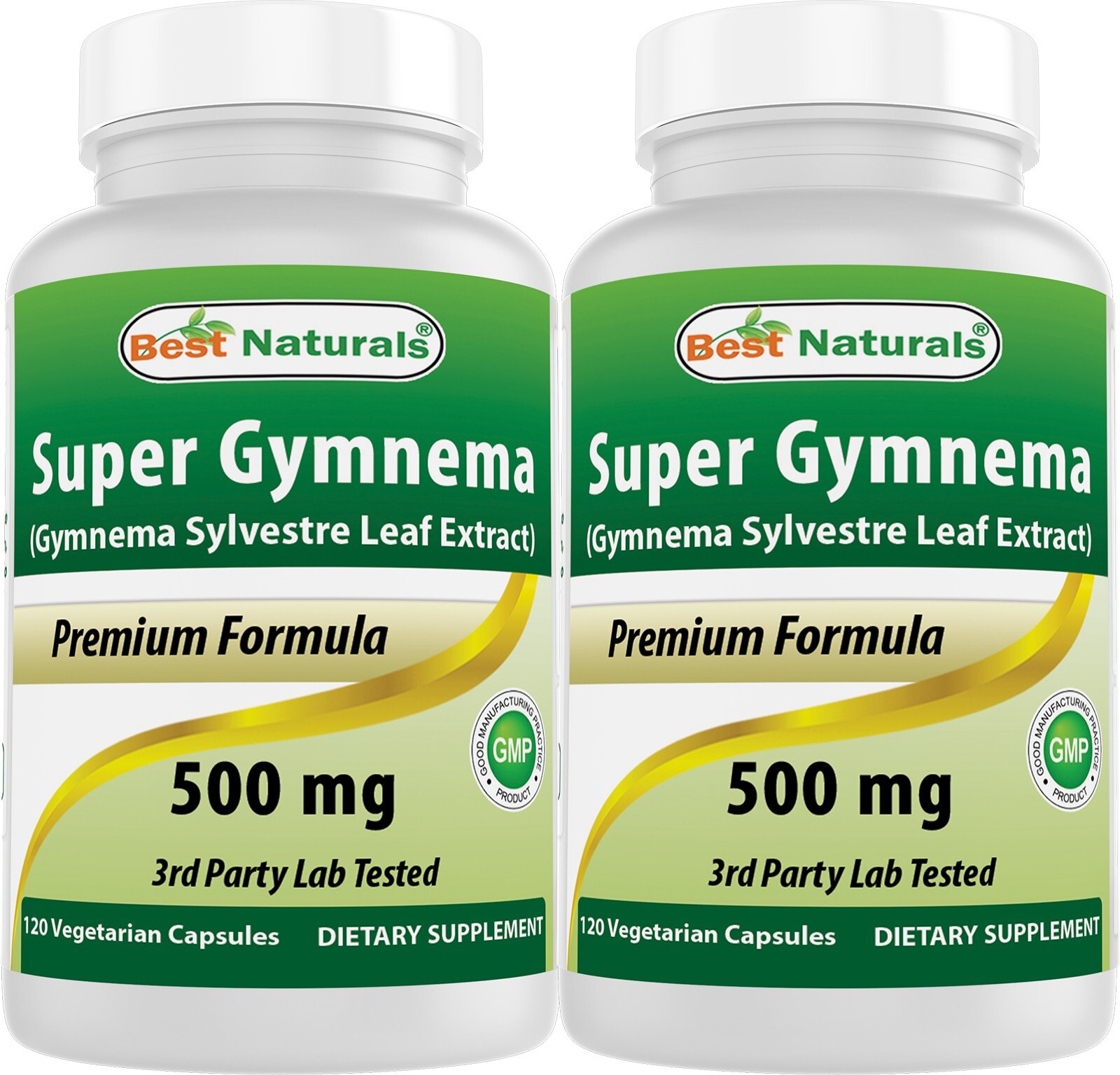 2 Pack Best Naturals Super Gymnema Sylvestre 500 mg 120 Vegetarian Capsules