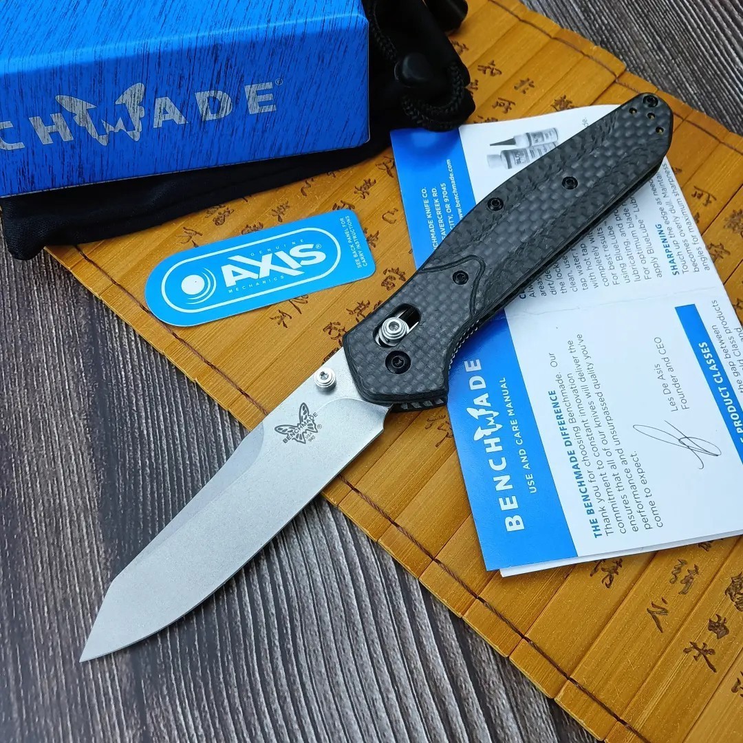 New Aixs Lock Carbon Fiber Handle Folding Tactical Camping Hunting Pocket Knife