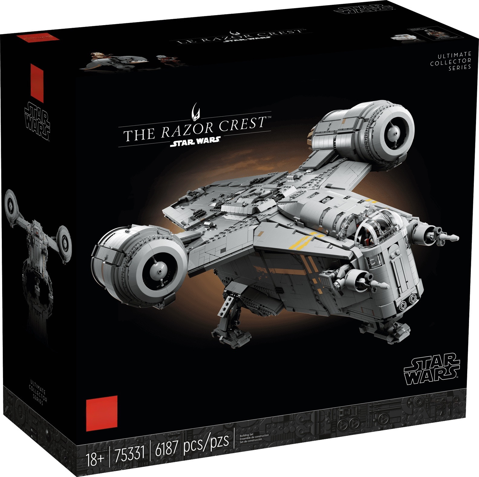 6187pcs Interstellar Conflict Large Razor Crest Mandalorian's Iconic Ship Build